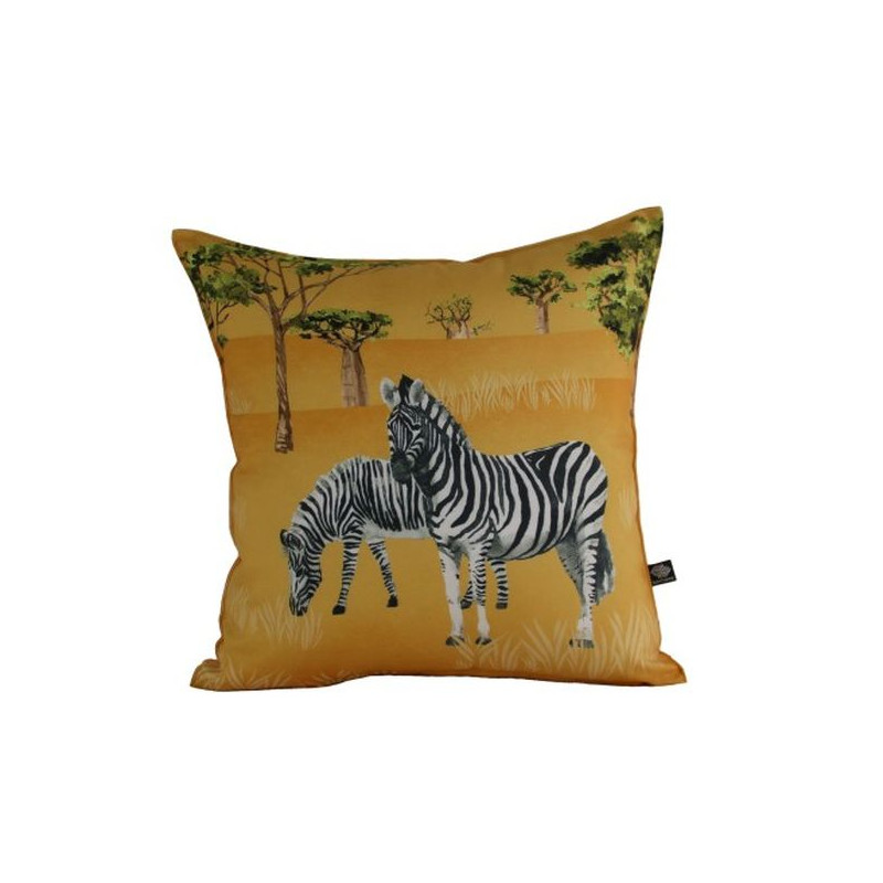 Coussin zebre 45x45 tournesol de Sud étoffe dans Coussins - couverture d'exterieur