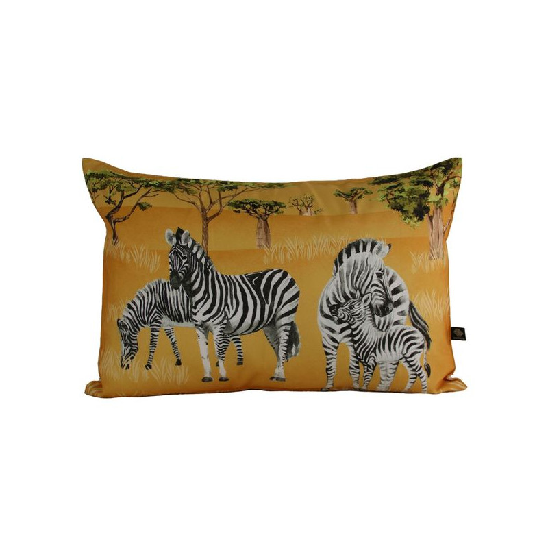 Coussin zebre 40x60 tournesol de Sud étoffe dans Coussins - couverture d'exterieur