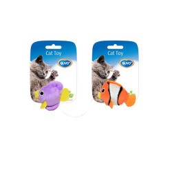 Poissons - 7.5x9x3.5cm orange/bleu de Laroy - aliments et d'accessoires pour animaux de compagnie dans Jouets pour chats