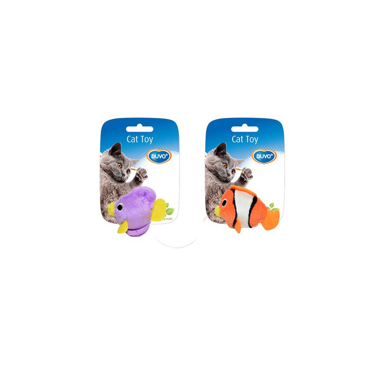Poissons - 7.5x9x3.5cm orange/bleu de Laroy - aliments et d'accessoires pour animaux de compagnie dans Jouets pour chats