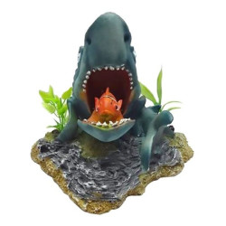 Décoration requin + nemo 14.5x12.5x14cm de Laroy - aliments et d'accessoires pour animaux de compagnie dans Sujets pour aquarium