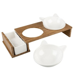 Dinner set stone up kitty face 250ml+350ml de Laroy - aliments et d'accessoires pour animaux de compagnie dans Gamelles, dist...