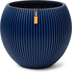 /pot boule Groove 18x15 bleu foncé de Capi Europe - Cache et pot décoratifs design dans Produits désactivés