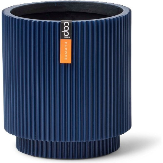/pot cylindre Groove 11x12 bleu de Capi Europe - Cache et pot décoratifs design dans Produits désactivés
