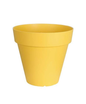 Pot Soleilla Rond 30 Jaune -Pot Riviera de Riviera - fabricant de Pots à reserve d'eau et sans réserve dans Pots en plastique