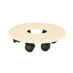 Support 6 Roulettes D33 Blanc -Pot Riviera de Riviera - fabricant de Pots à reserve d'eau et sans réserve dans Support de pot