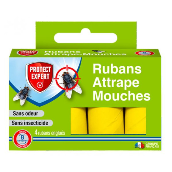 Rubans anti-mouches x4 de Protect Expert -pour traiter ou prévenir dans 🪰 Produits anti Mouches