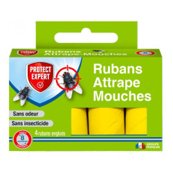 Rubans anti-mouches x4 de Protect Expert -pour traiter ou prévenir dans 🪰 Produits anti Mouches