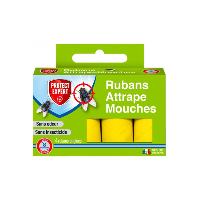 Rubans anti-mouches x4 de Protect Expert -pour traiter ou prévenir dans 🪰 Produits anti Mouches