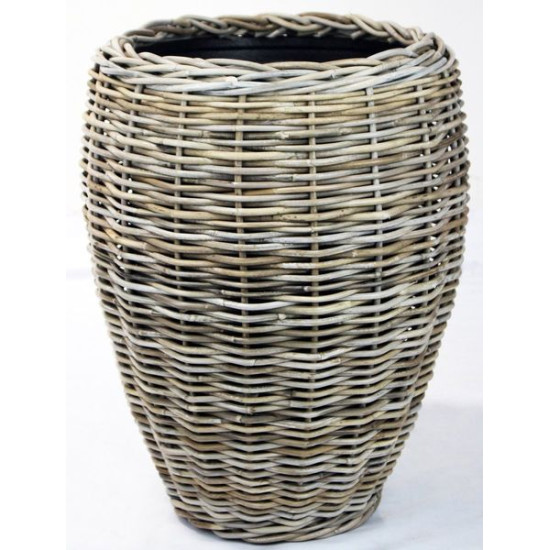 Drypot vase gris d48 h62 de Van der leeden dans Cache-pot et pot déco