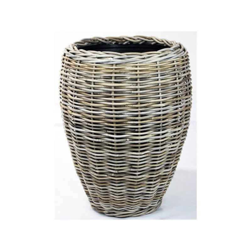 Drypot vase gris d48 h62 de Van der leeden dans Cache-pot et pot déco