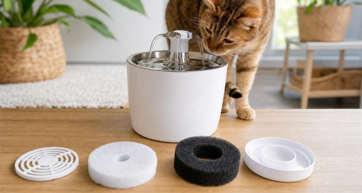 Filtre de fontaine pour chat : choix, remplacement et entretien