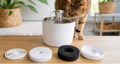 Filtre de fontaine pour chat : choix, remplacement et entretien