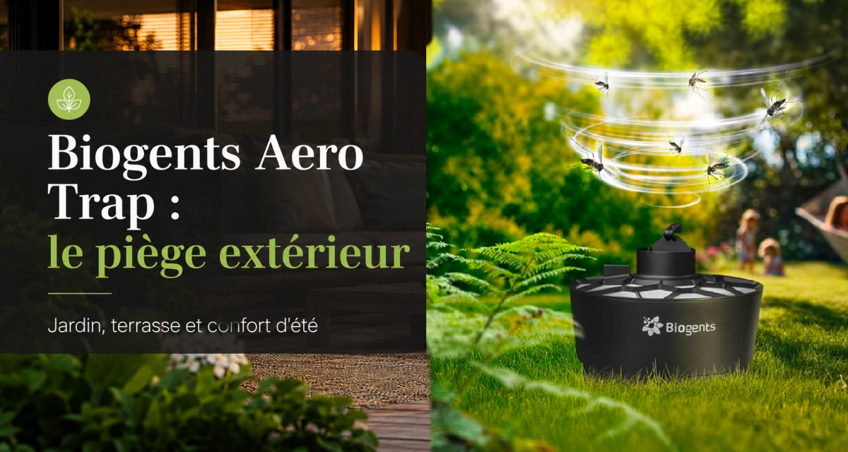 Biogents Aero Trap : pi&egrave;ge ext&eacute;rieur pour jardin et terrasse