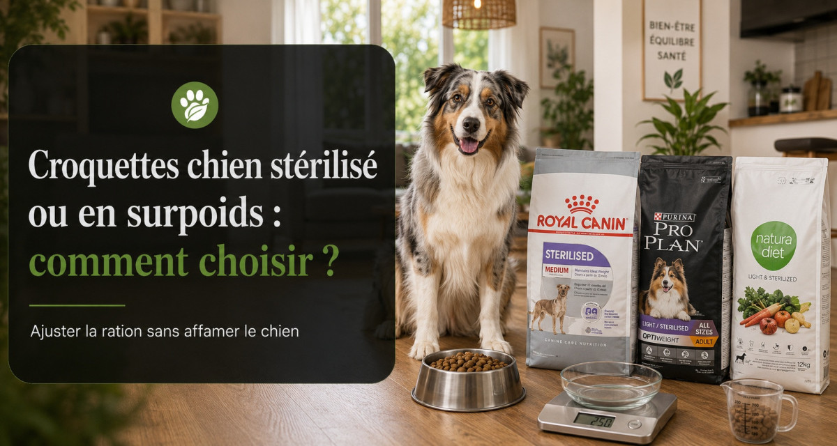Croquettes chien st&eacute;rilis&eacute; ou en surpoids : comment choisir ?