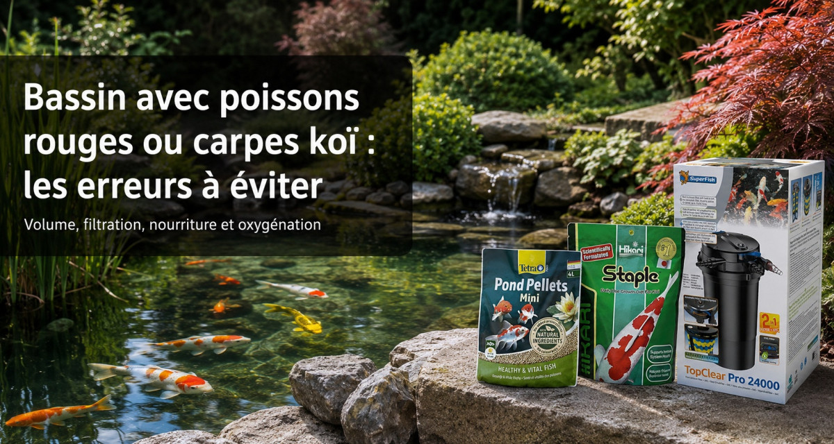 Bassin avec poissons rouges ou carpes ko&iuml; : les erreurs &agrave; &eacute;viter