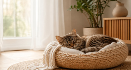 Panier pour chat : comment cr&eacute;er un coin repos confortable ?