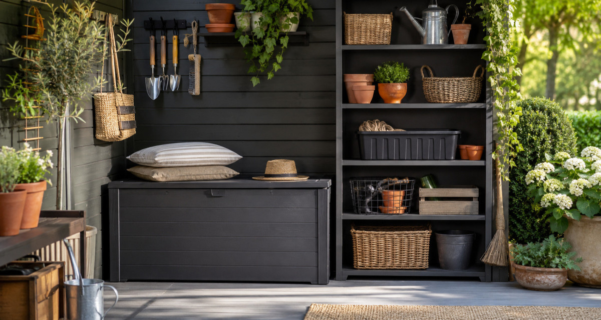 Rangement de jardin : comment organiser outils, coussins et accessoires ext&eacute;rieurs ?
