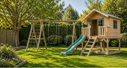 Jeux de jardin pour enfants : comment choisir portique, balan&ccedil;oire ou cabane en bois ?