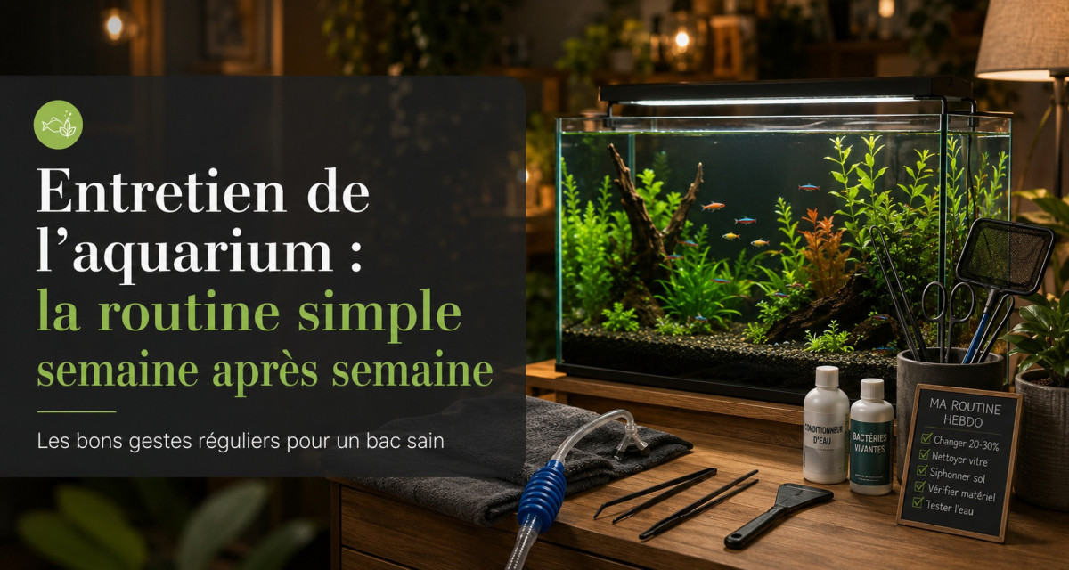 Entretien de l&rsquo;aquarium : la routine simple semaine apr&egrave;s semaine