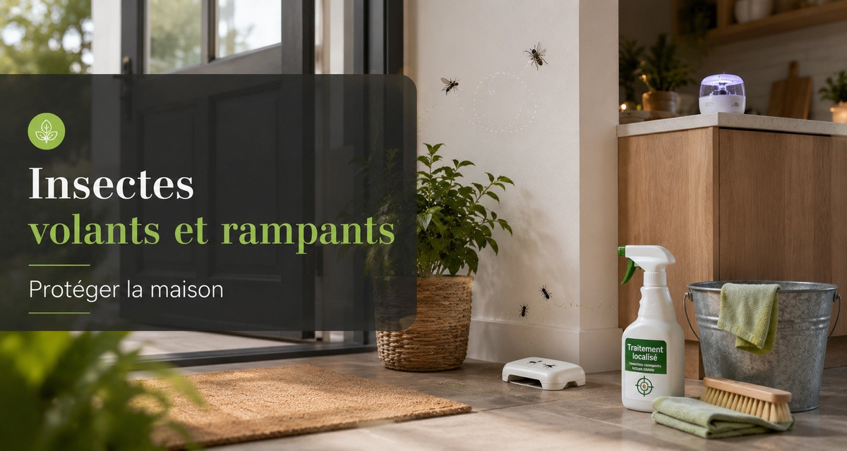 Insectes volants et rampants : prot&eacute;ger la maison sans traiter partout