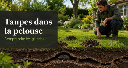 Taupes dans la pelouse : comprendre les galeries avant d’agir
