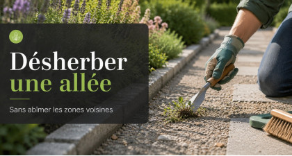 Désherber une allée sans abîmer les zones voisines