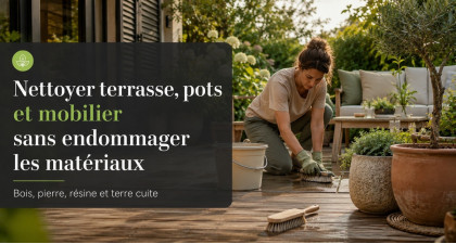 Nettoyer terrasse, pots et mobilier sans endommager les matériaux