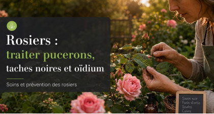 Rosiers : traiter pucerons, taches noires et oïdium