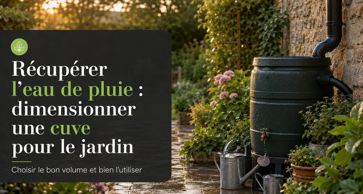 R&eacute;cup&eacute;rer l&rsquo;eau de pluie : dimensionner une cuve pour le jardin