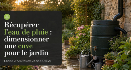 Récupérer l’eau de pluie : dimensionner une cuve pour le jardin