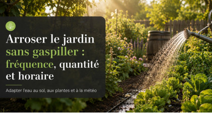 Arroser le jardin sans gaspiller : fréquence, quantité et horaire