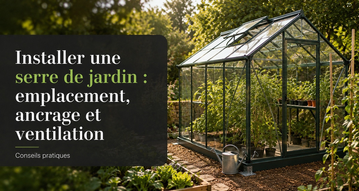 Installer une serre de jardin : emplacement, ancrage et ventilation