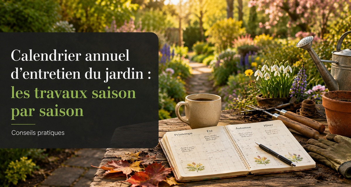 Calendrier annuel d&rsquo;entretien du jardin : les travaux saison par saison