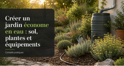 Créer un jardin économe en eau : sol, plantes et équipements