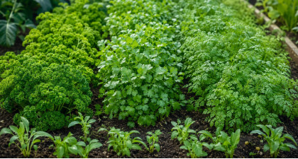 Persil, coriandre et cerfeuil : réussir les semis d’aromatiques